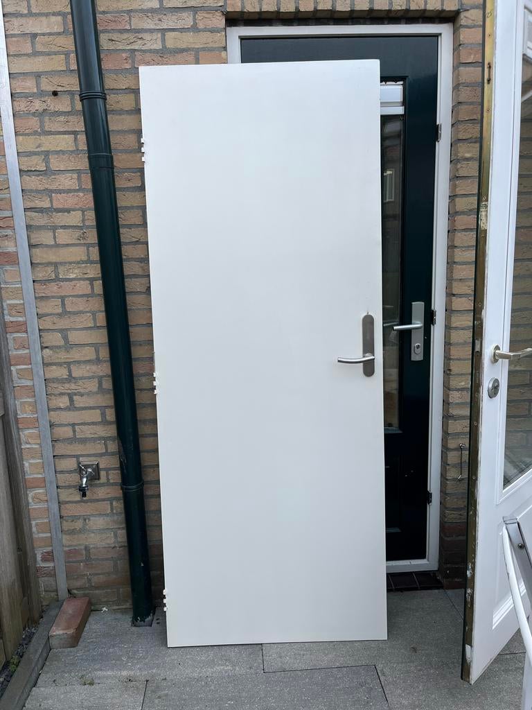 Witte binnendeur 83x210 cm -, Ophalen, Gebruikt, 80 tot 100 cm, Binnendeur