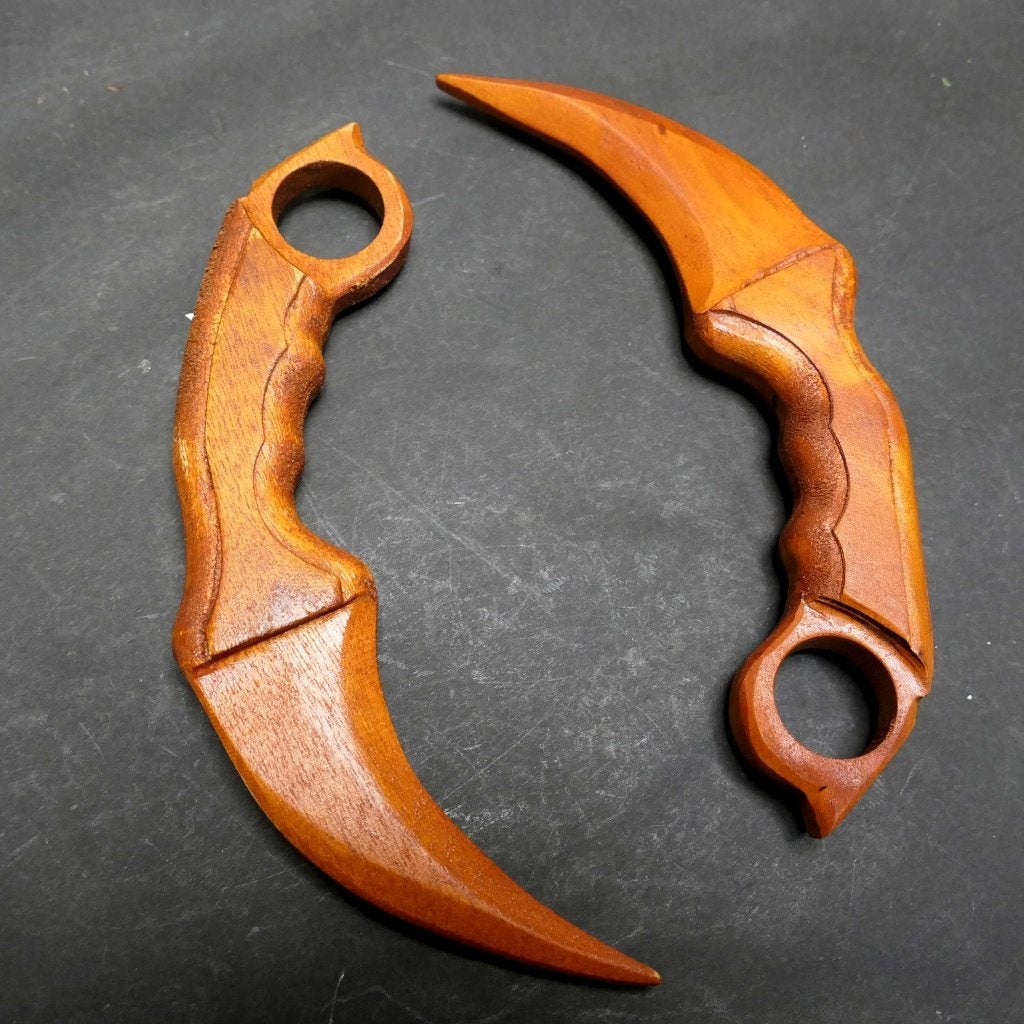 Set houten oefen KARAMBIT Pencak Silat GERESERVEERD, Ophalen of Verzenden