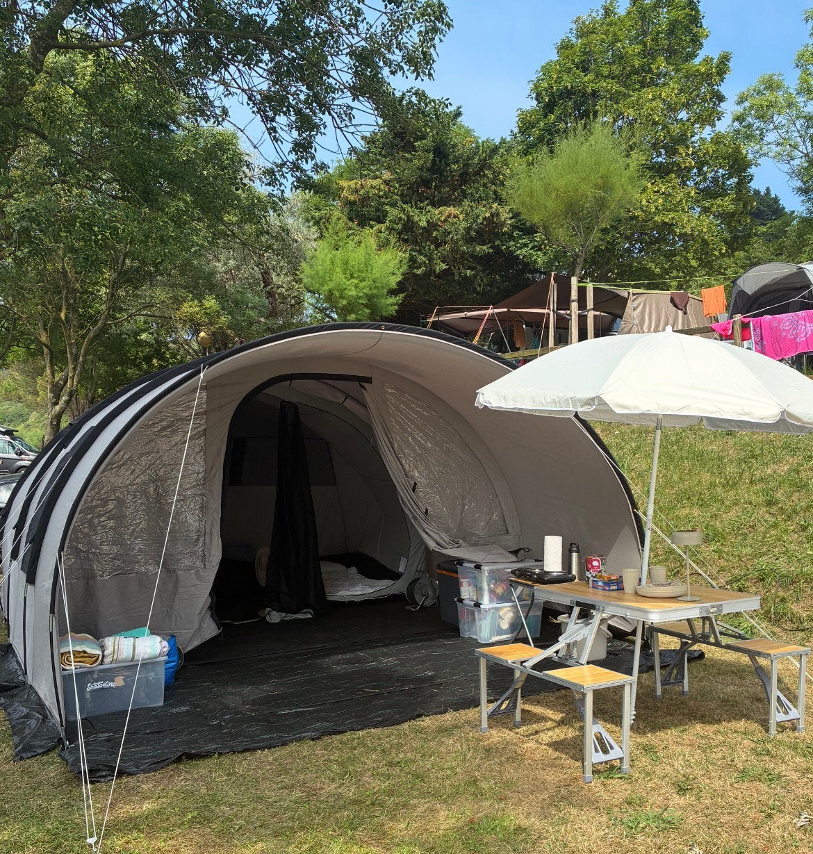 Nieuwe ruime 5 persoons tent katoen=niet zweten, Ophalen, Zo goed als nieuw