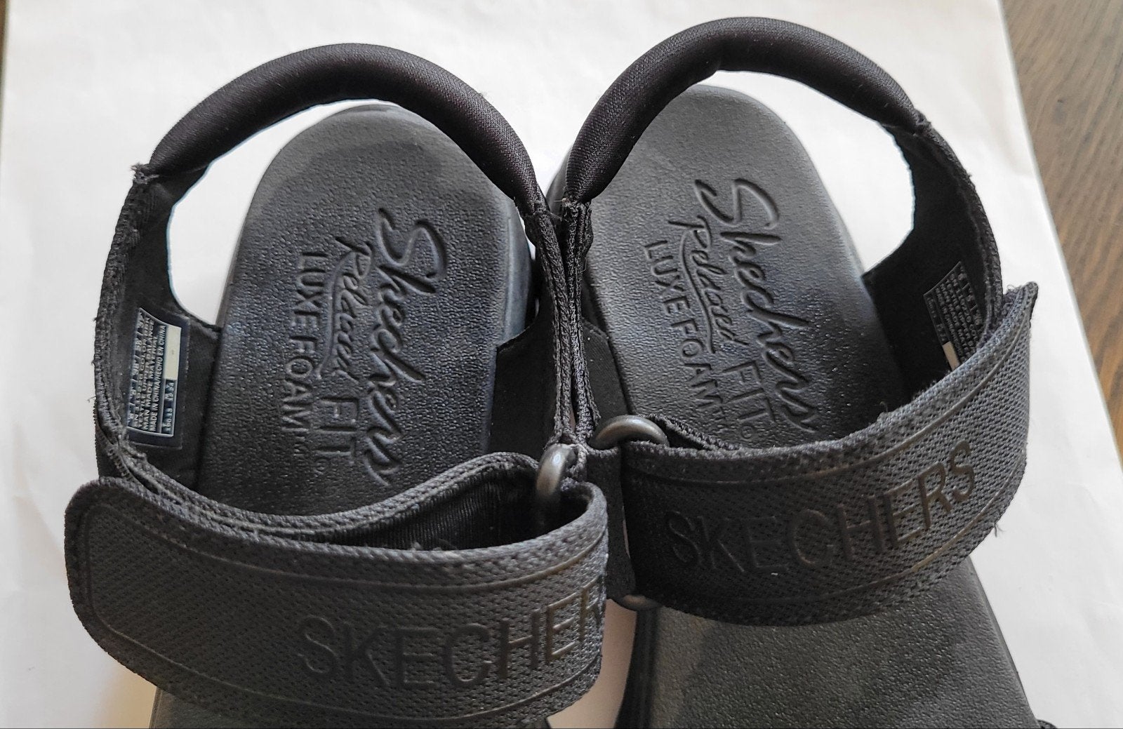 Skechers dames sandalen, Skechers, Zwart, Zo goed als nieuw, Sandalen of Muiltjes