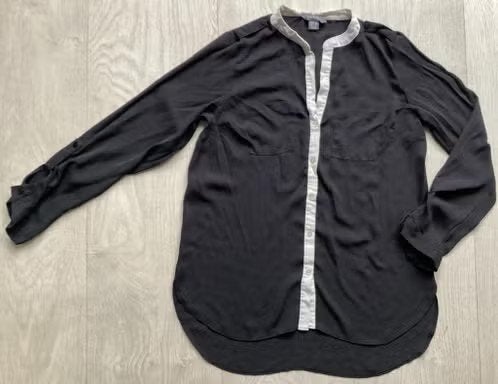 Zwarte blouse Maat 38 met witte accenten, Maat 38/40 (M), Primark, Zwart, Ophalen of Verzenden