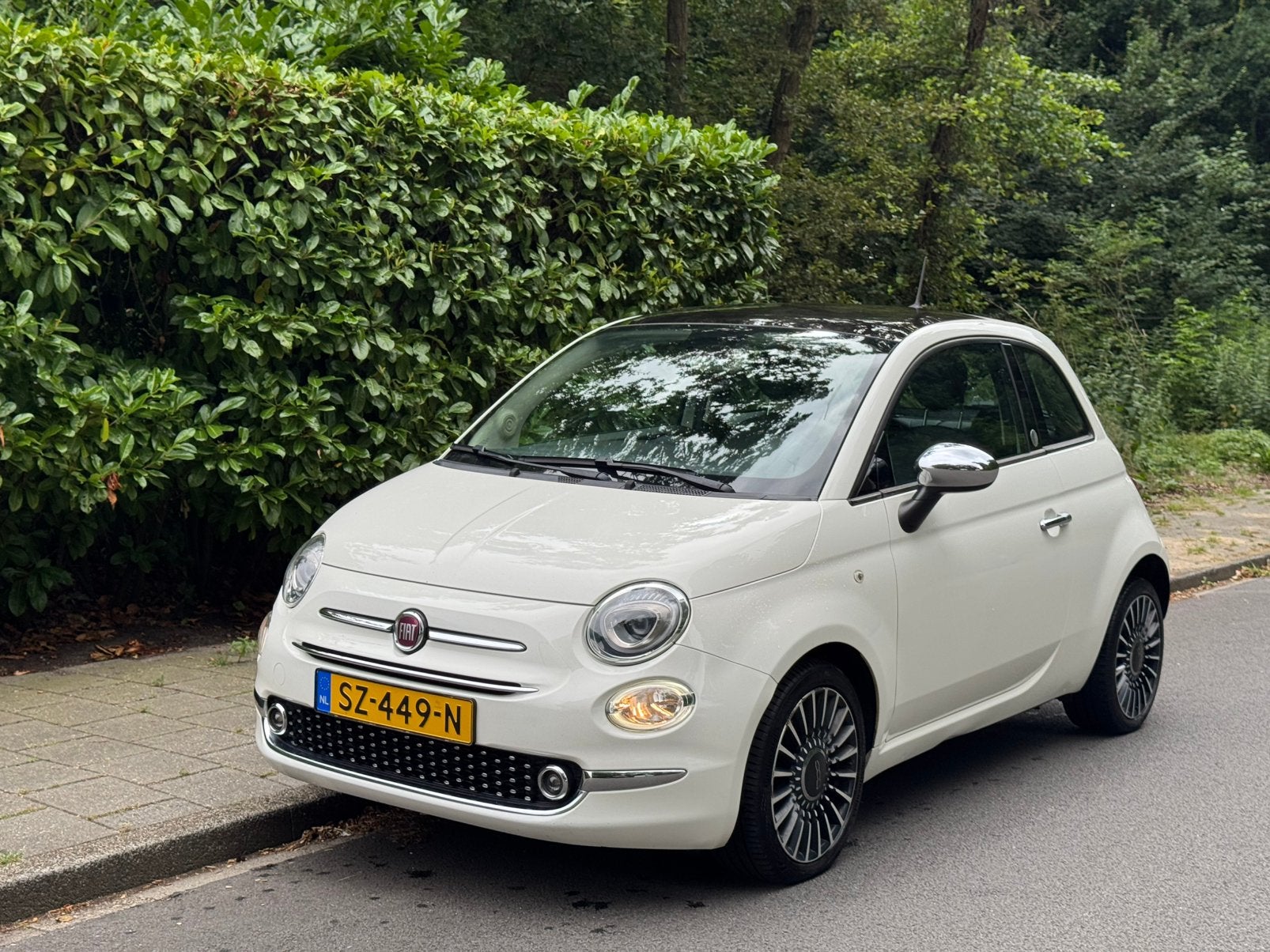Fiat 500 Twinair Turbo 80pk 2018 Wit, Auto's, Fiat, Voorwielaandrijving, 31 €/maand, Origineel Nederlands, Bedrijf