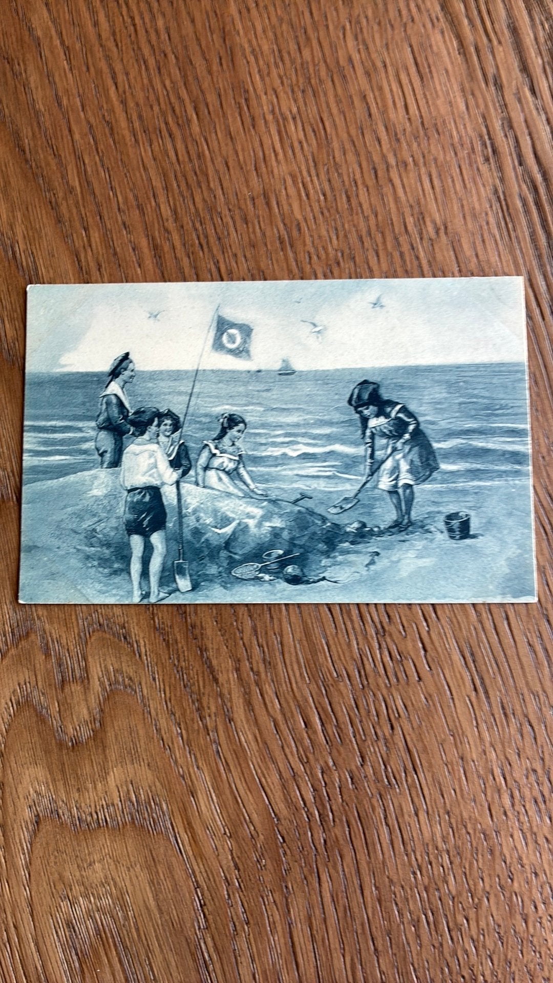 Kinderen bouwen zandkasteel aan het strand!, Ophalen of Verzenden, Ongelopen, Kinderen