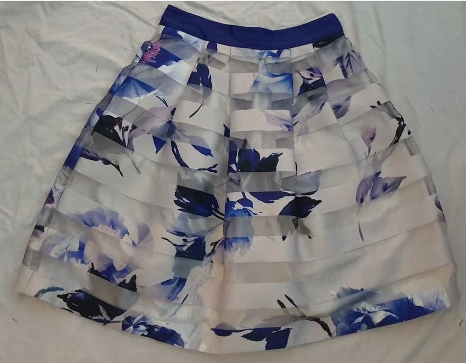 Mooie blauw/wit gebloemde Steps rok, Kleding | Dames, Blauw, Ophalen of Verzenden, Zo goed als nieuw, Knielengte