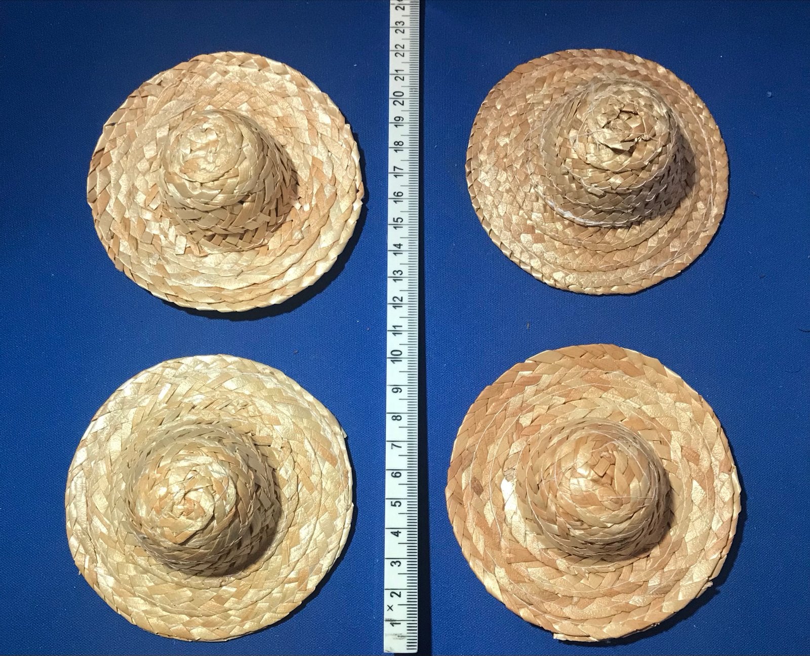 Mini strohoedjes 3 x, Ophalen of Verzenden, Gebruikt