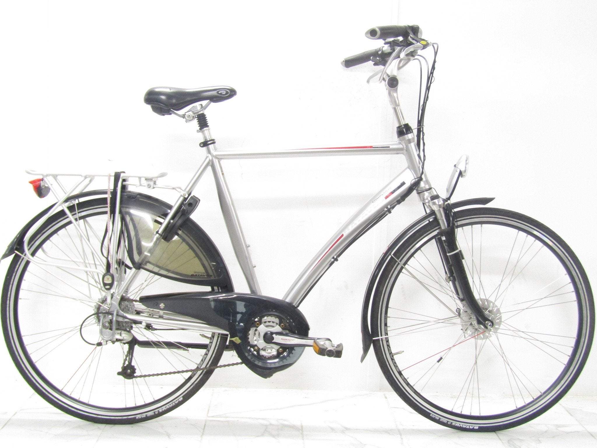 Batavus Compass grijs heren 61cm 28inch, 61 tot 65 cm, Gebruikt, Batavus, Versnellingen