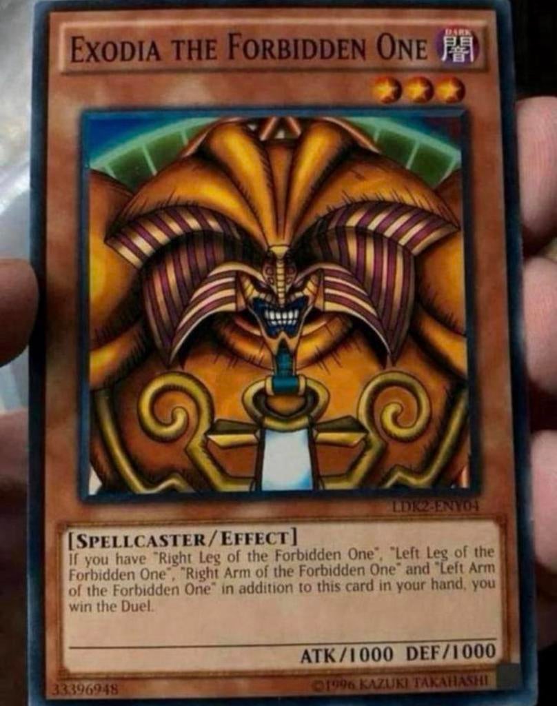 Yu-Gi-Oh! Complete Exodia Set LDK2 Print !, Ophalen of Verzenden, Zo goed als nieuw, Meerdere kaarten