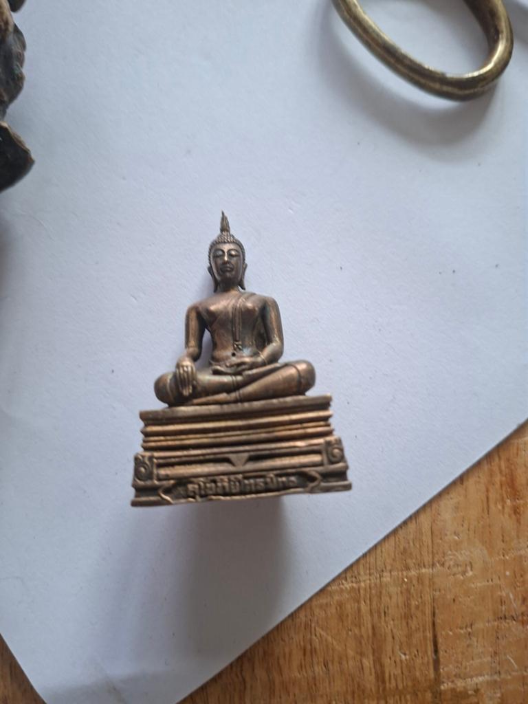 Te koop koperen Boedha beeldje, Antiek en Kunst, Ophalen of Verzenden