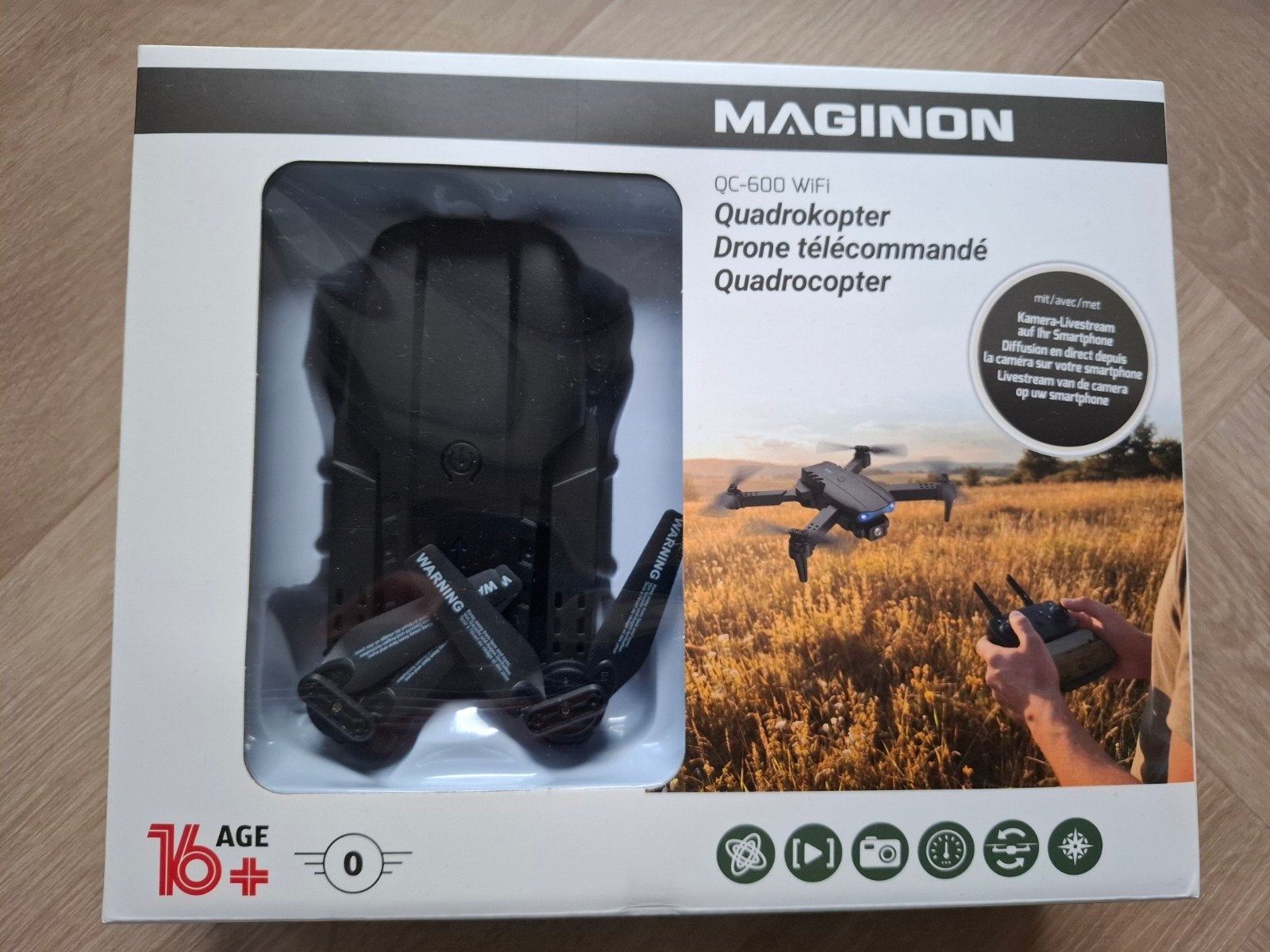 MAGINON QC-600 WiFi Quadrokopter Drone - Nieuw in doos, Overige merken, Nieuw, Minder dan 100 meter, Ophalen of Verzenden