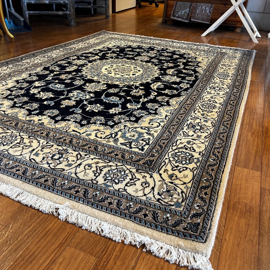 perzisch tapijt nain met zijde – 208 x 145 – Gratis bezorgd