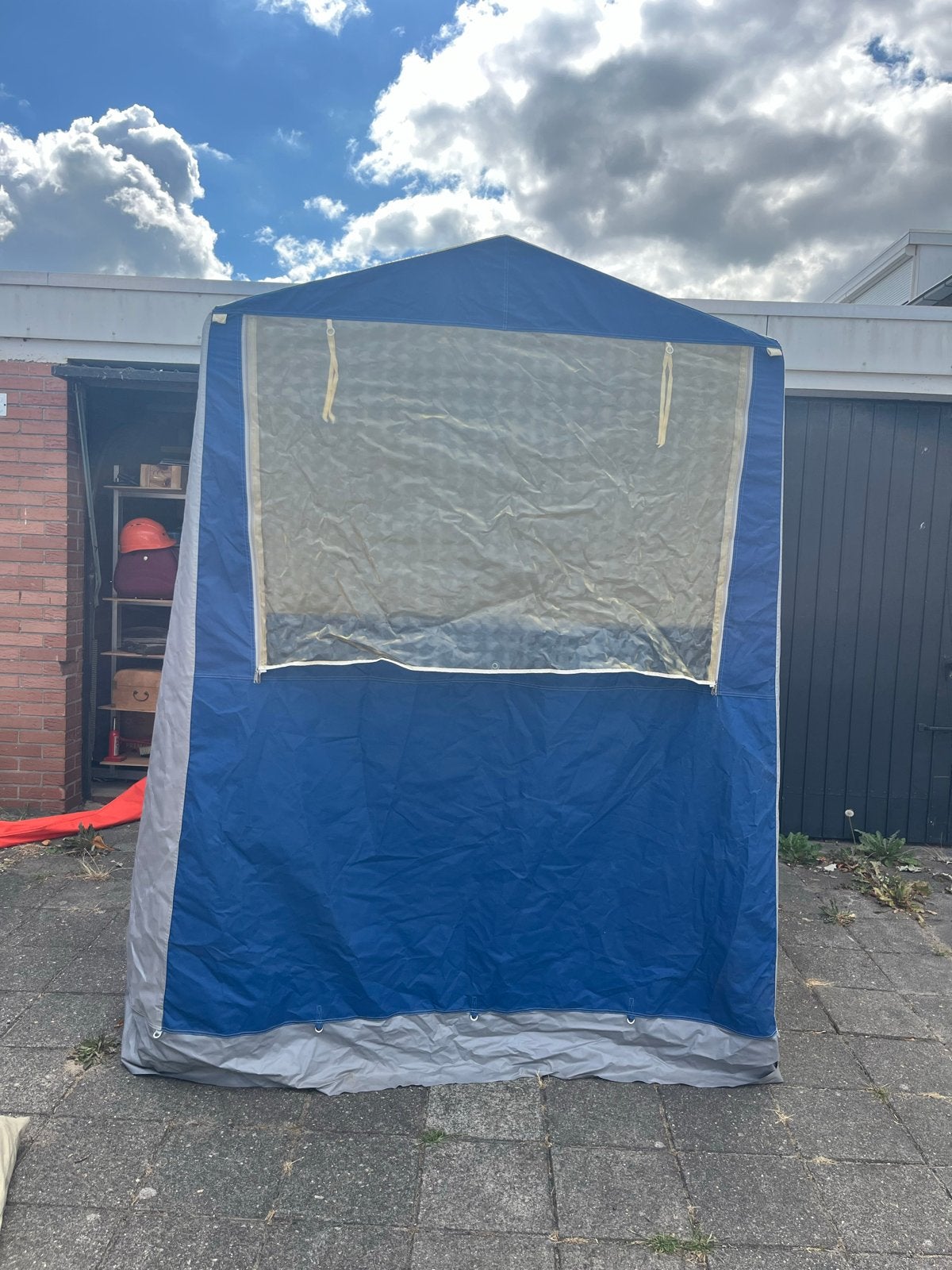 Stevige ESVO Keukentent/Schuurtent/Fietsentent 120x150, Ophalen, Gebruikt, Tot en met 2