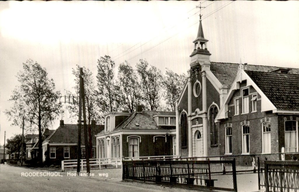 Roodeschool - School - Hooilandse weg, Ophalen of Verzenden, 1940 tot 1960, Ongelopen, Groningen