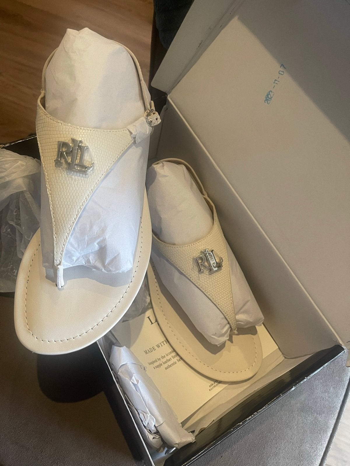 Nieuwe Ralph Lauren sandalen - Maat 38, Ophalen of Verzenden, Nieuw, Wit, Sandalen of Muiltjes