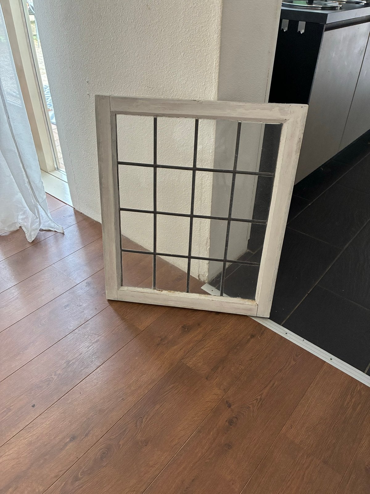 Decoratief raam met roedeverdeling, Doe-het-zelf en Verbouw, Ophalen, Gevelraam of Ruit, Gebruikt, Minder dan 80 cm