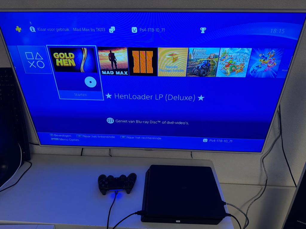 Playstation 4 Slim 1 TB Goldhen Blu-Ray voor PS4, Ophalen of Verzenden, Zo goed als nieuw, 1 TB, Met 1 controller