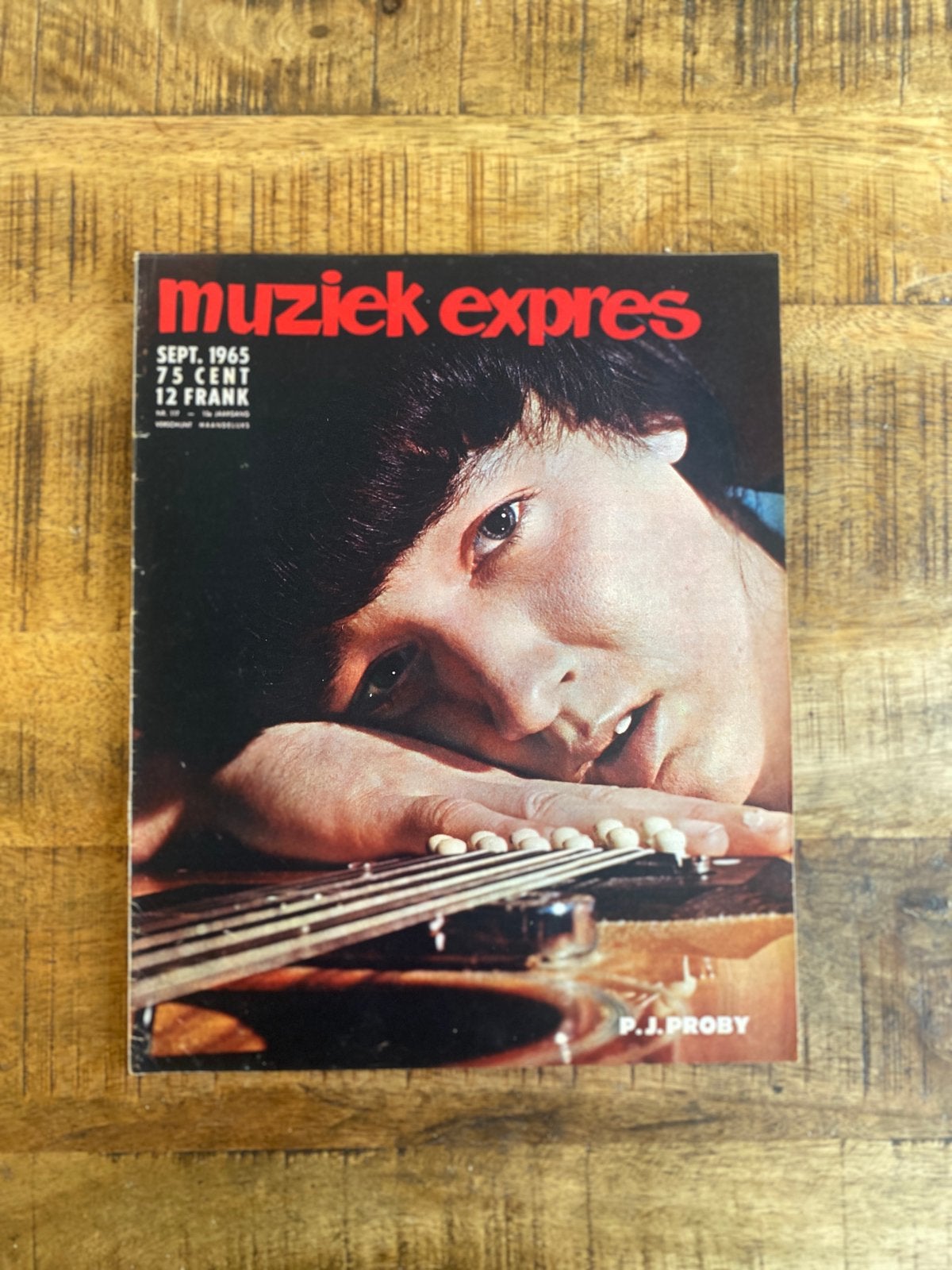 Muziek expres met midden poster september 1965, Ophalen of Verzenden, Gelezen