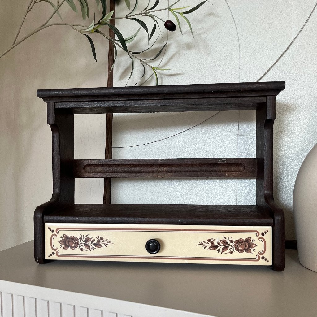 Vintage houten keukenrek met lade, Overige typen, Info@weirdfinds.nl, 4707BB, Ophalen of Verzenden