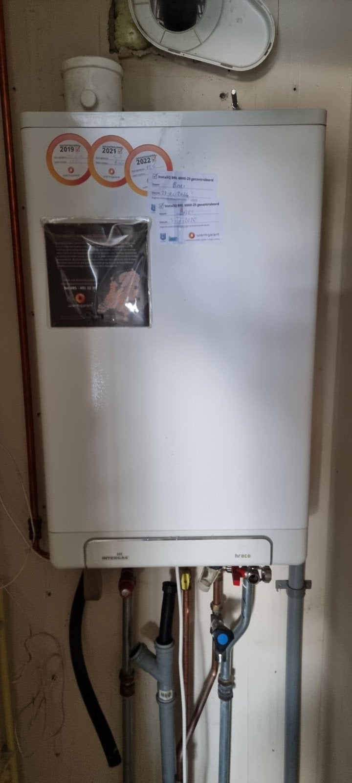 Intergas Kombi Kompact HREco 30 CV-ketel, Ophalen, 30 tot 80 cm, Gebruikt, Hoog rendement (Hr)
