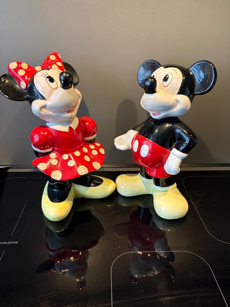 Mickey en Mini mouse spaarpot, Verzamelen, Ophalen of Verzenden, Mickey Mouse, Zo goed als nieuw, Beeldje of Figuurtje