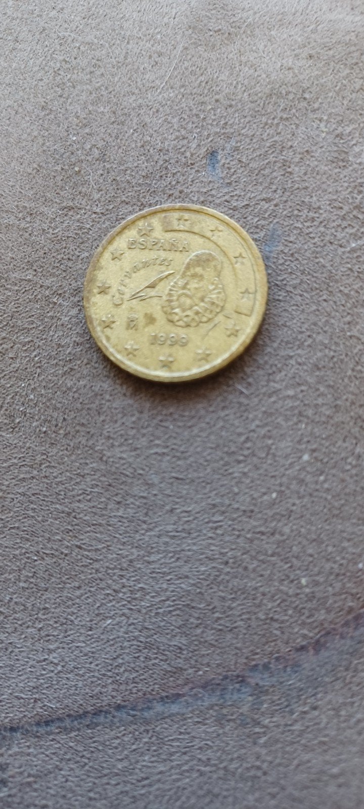50 eurocent munt uit Spanje, jaartal 1999, Postzegels en Munten, Ophalen of Verzenden, Spanje, 50 cent, Losse munt
