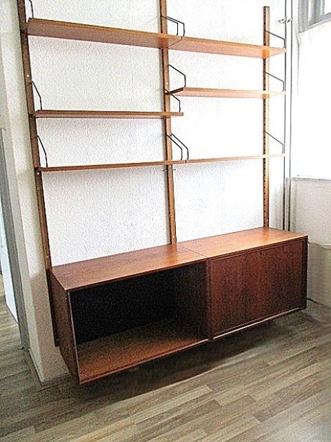 Wandmeubel Teak, Ophalen, 200 cm of meer, Teakhout, 25 tot 50 cm