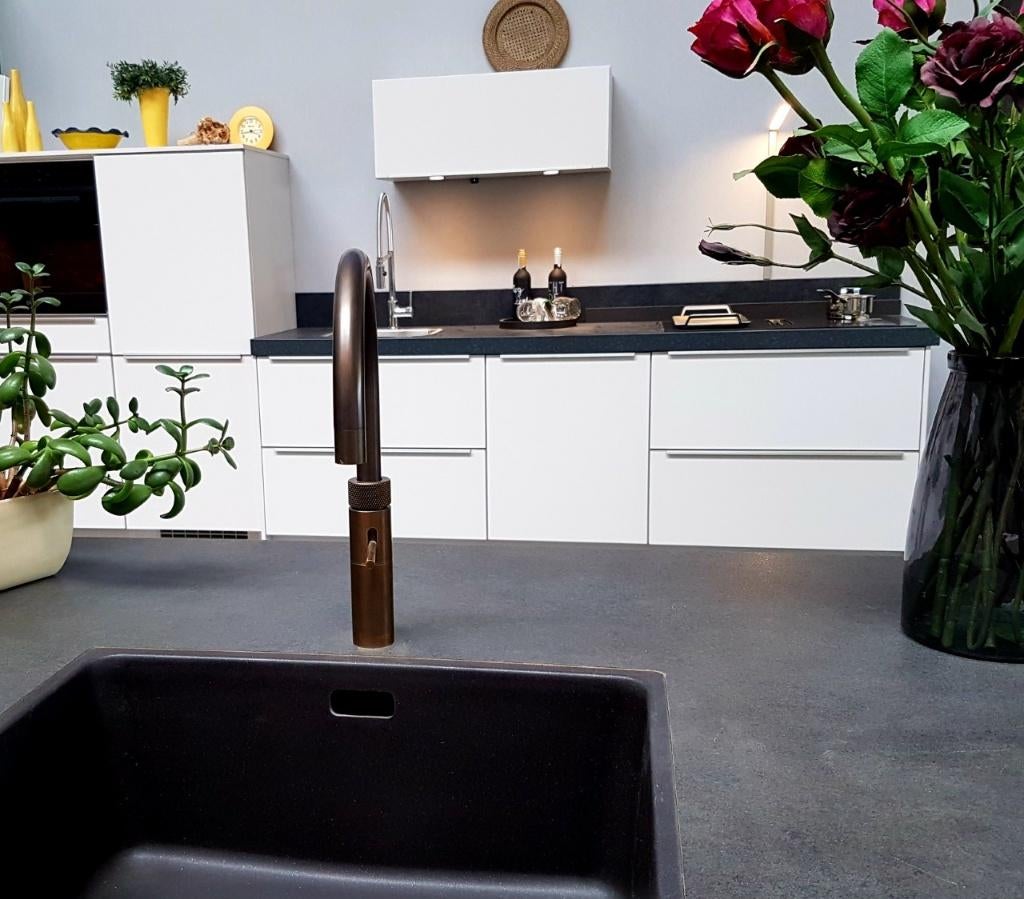nobilia showroom-keuken Fashion, lak zijdegrijs mat Nieuw, Nieuw, Ophalen of Verzenden, 200 cm of meer, Minder dan 100 cm