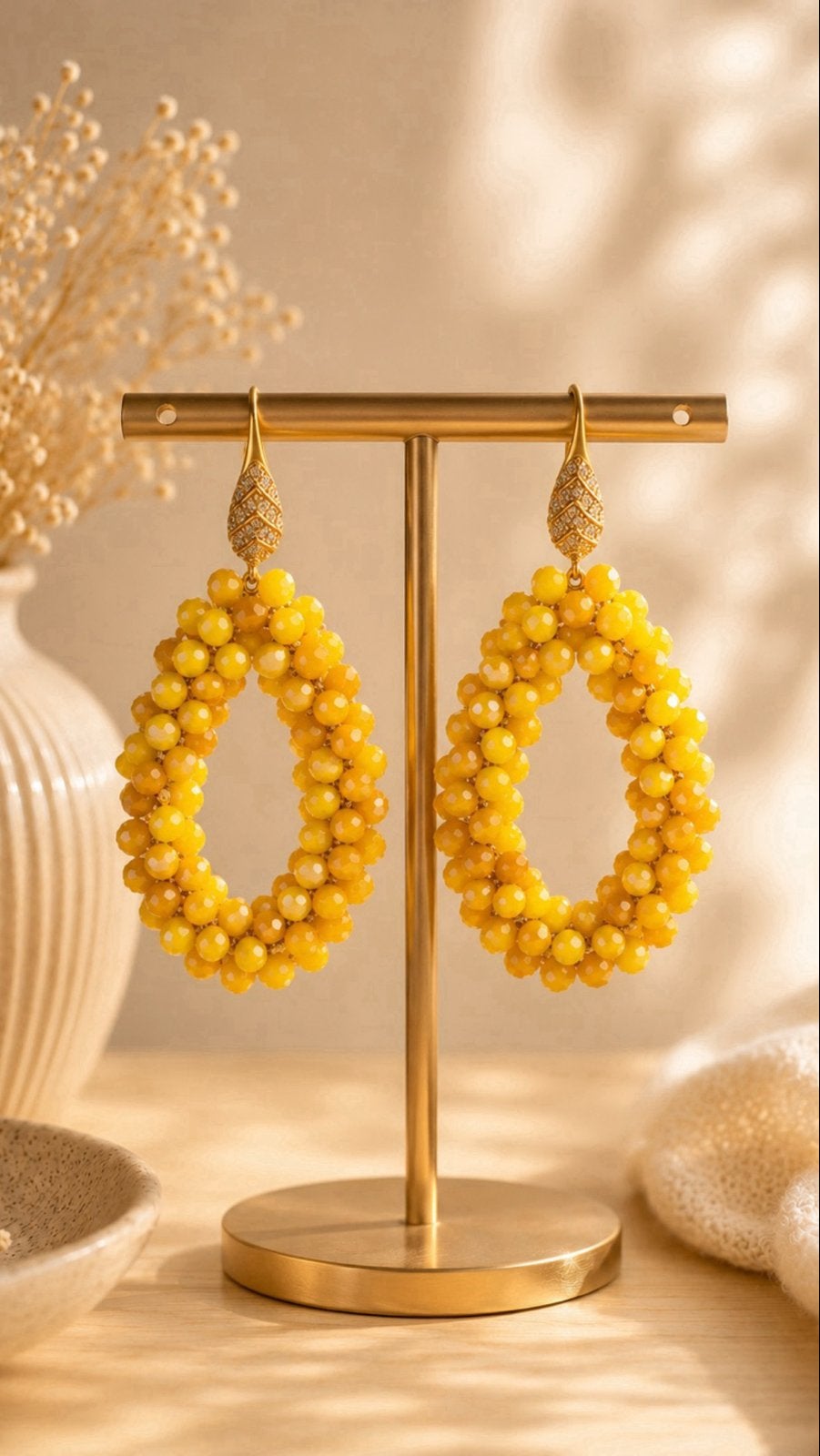 Glassberry Oorbellen Geel - 18k Verguld met Zirkonia, Met kristal, Hangers, Verzenden, Geel