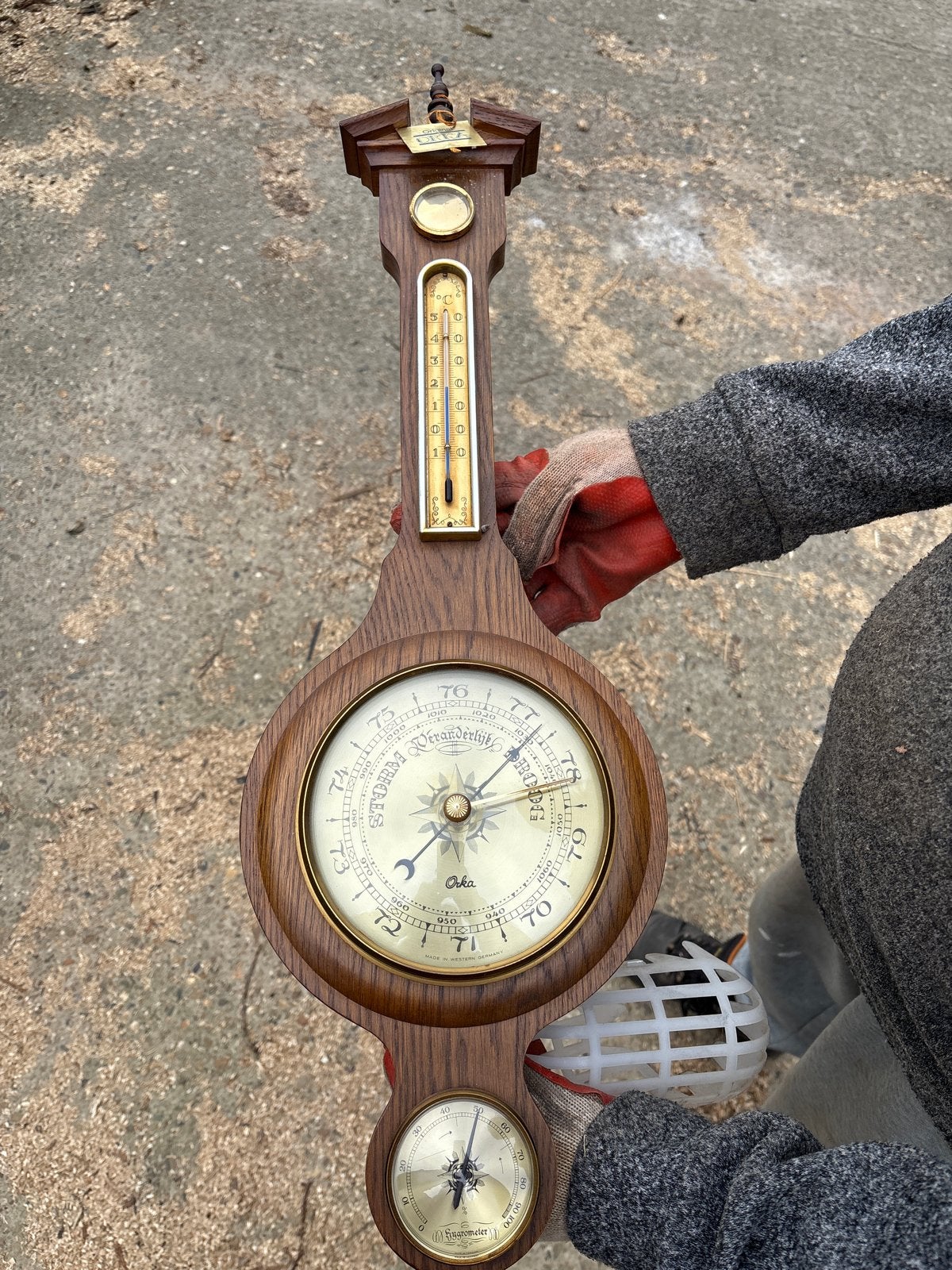 Vintage Original Orka Barometer - Made in Western Germany, Ophalen of Verzenden, Gebruikt, Barometer