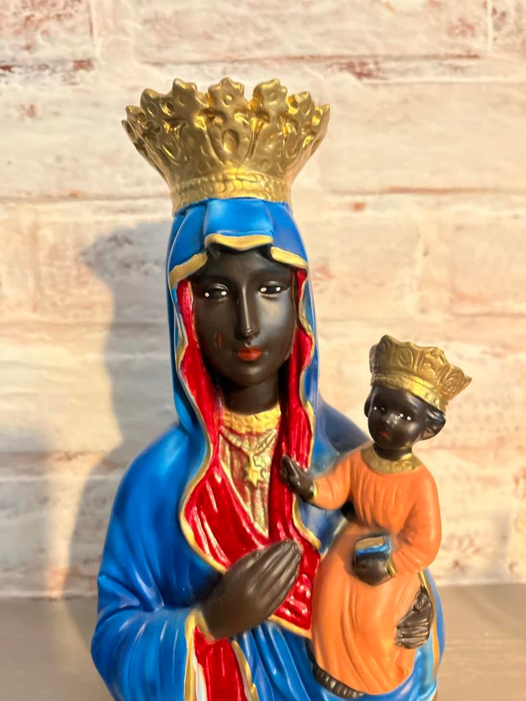 Santa Barbara Africana Beeld - Religieus Kunstwerk, Ophalen of Verzenden, 20 - 50 cm, Steen of Keramiek, Beeld