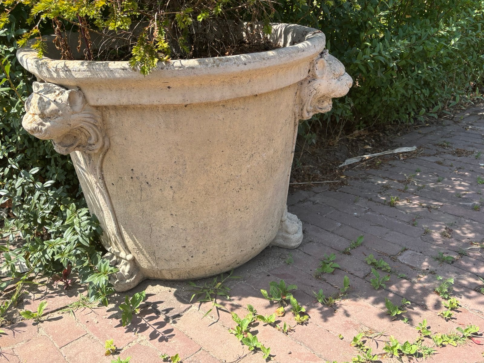 Sierpot met ornamenten, Tuin en Terras, Ophalen, Overige materialen, Gebruikt, Rond