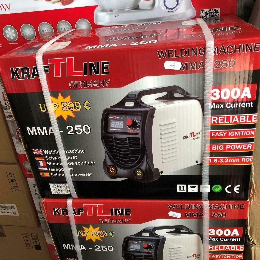 Nieuw KraftLine MMA-250 Elektrode Lasapparaat 300A, Doe-het-zelf en Verbouw, Gereedschap | Lasapparaten, Nieuw, Elektroden, 250 ampère of meer