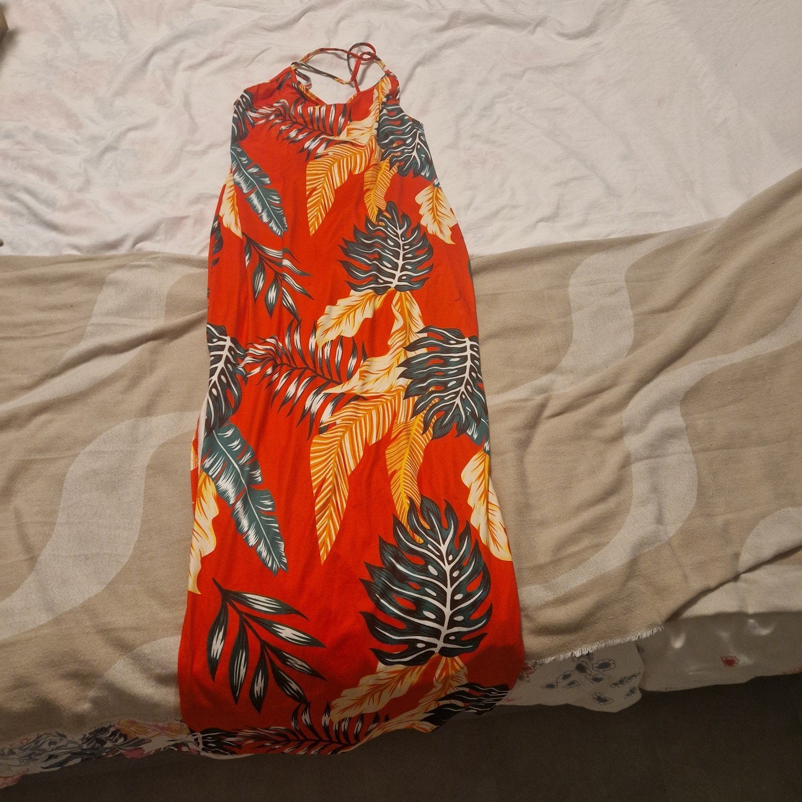 Zomerjurk met gekruiste bandjes op de rug - Shein, Meerkleurig, Maat 42/44 (L), Ophalen of Verzenden, Zo goed als nieuw