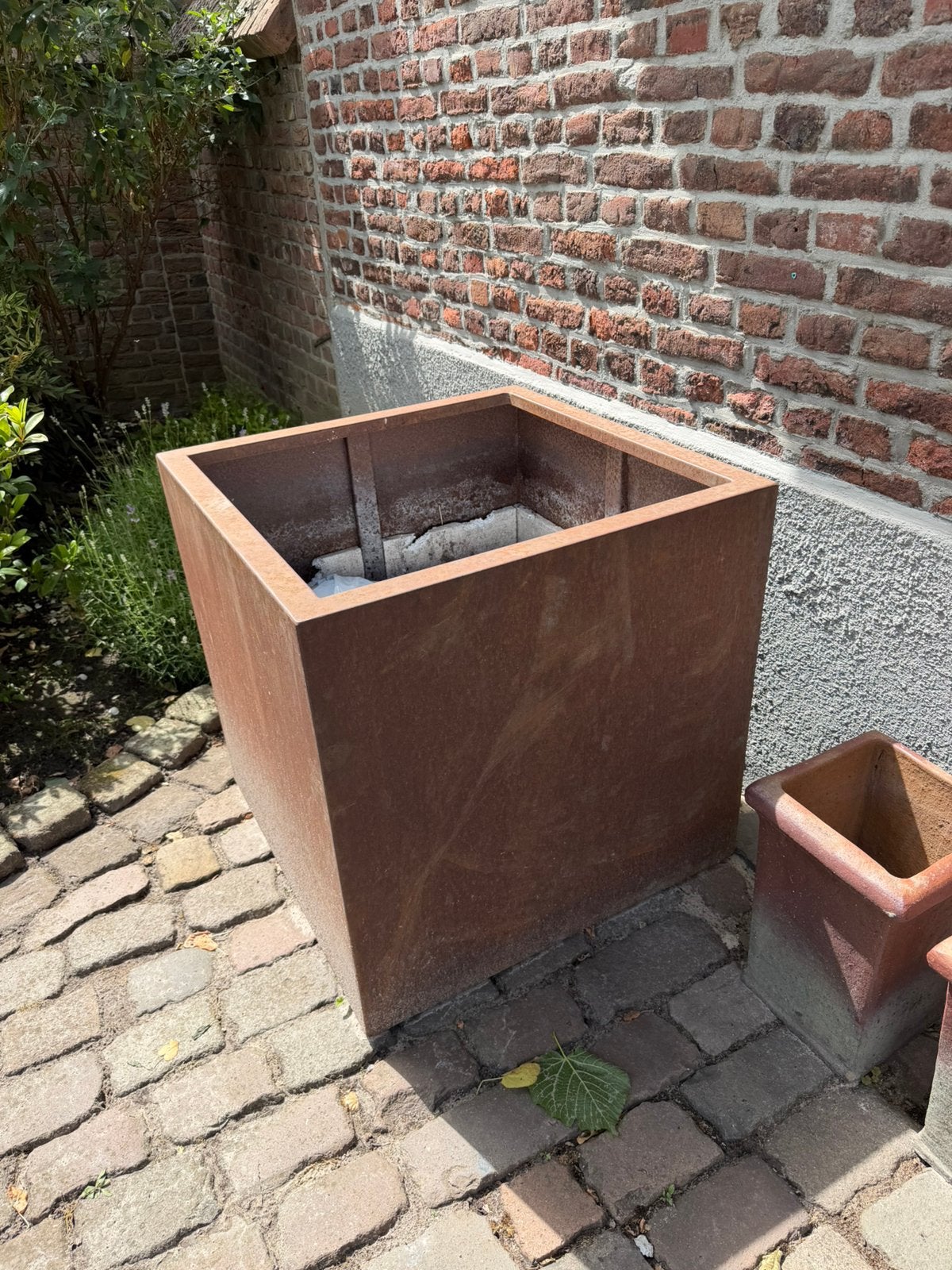 Cortenstaal plantenbak, vierkant, Tuin en Terras, Bloembakken en Plantenbakken, Balkon, Vierkant, Nieuw, Ophalen of Verzenden