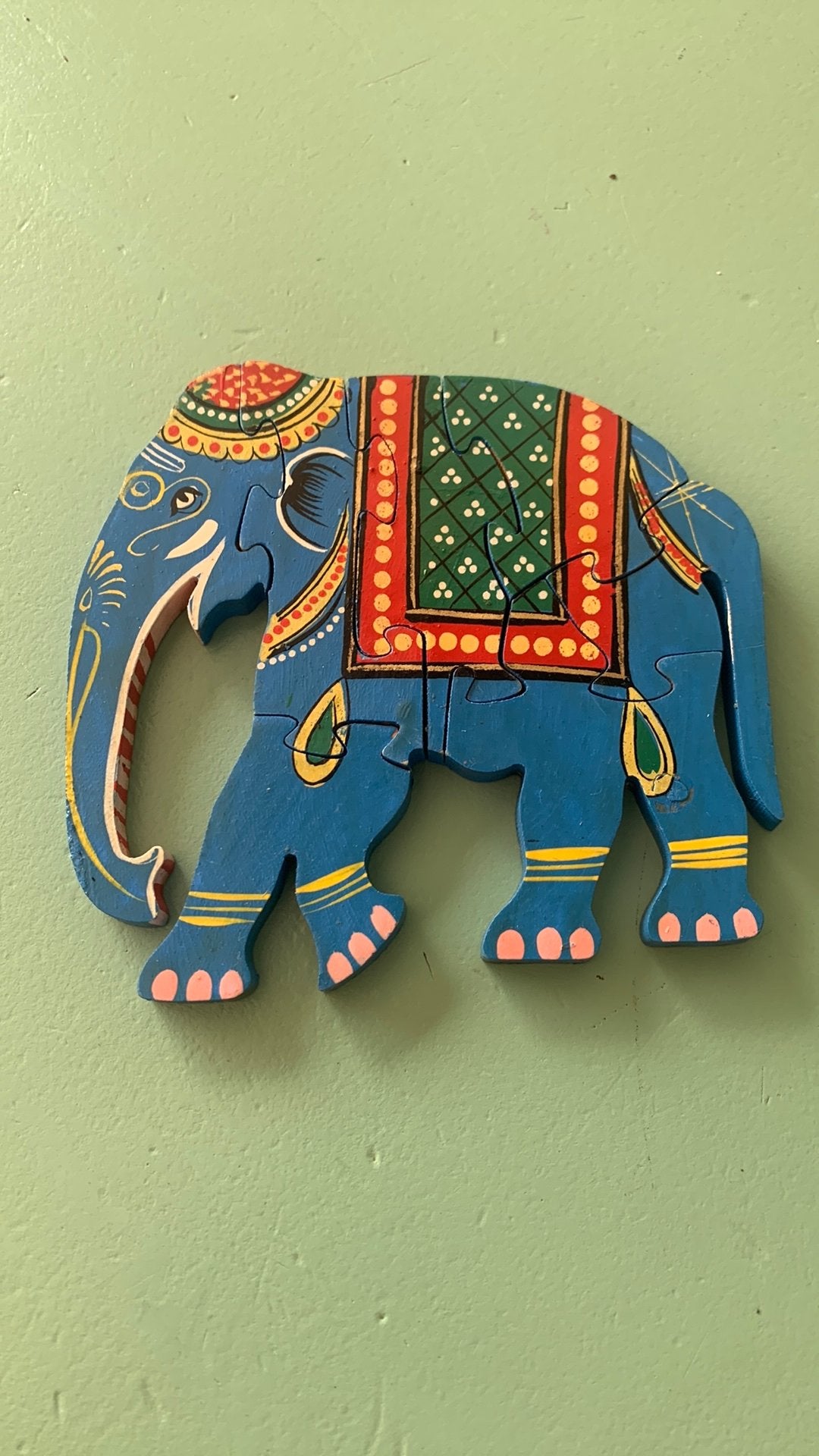 Authentieke Indiaase JigSaw puzzel - Houten puzzel, Ophalen of Verzenden, Zo goed als nieuw