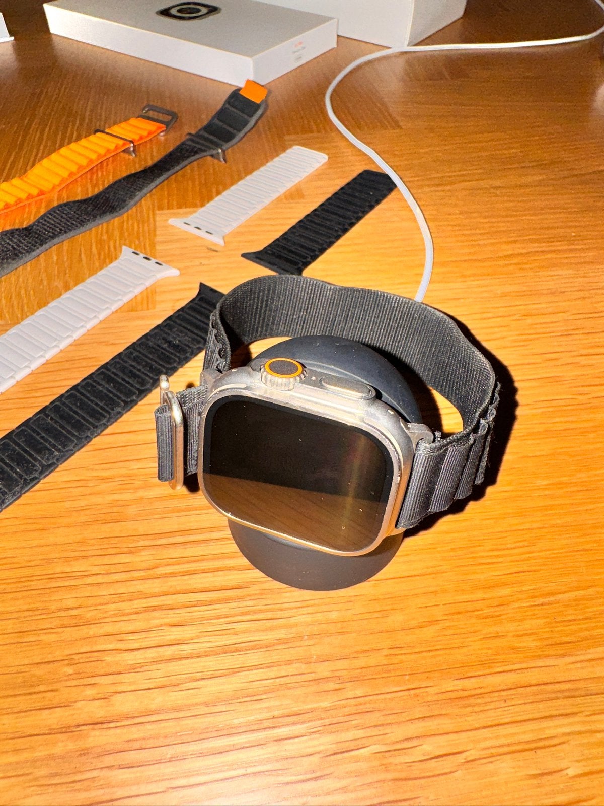 Apple Watch Ultra – Compleet. Te koop of ruilen, Ophalen, Gebruikt, Zilver, IOS