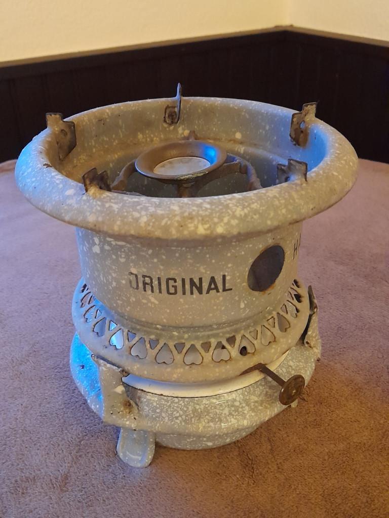 Vintage petroleumstel met emaille, Antiek en Kunst, Antiek | Keukenbenodigdheden, Ophalen