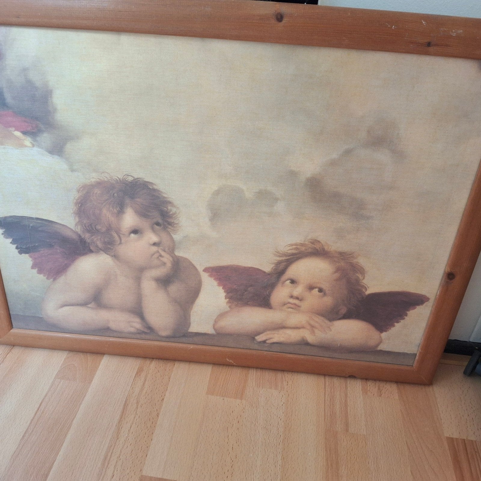 Ingelijste reproductie van Rafaëls Putti (Engeltjes), Ophalen of Verzenden