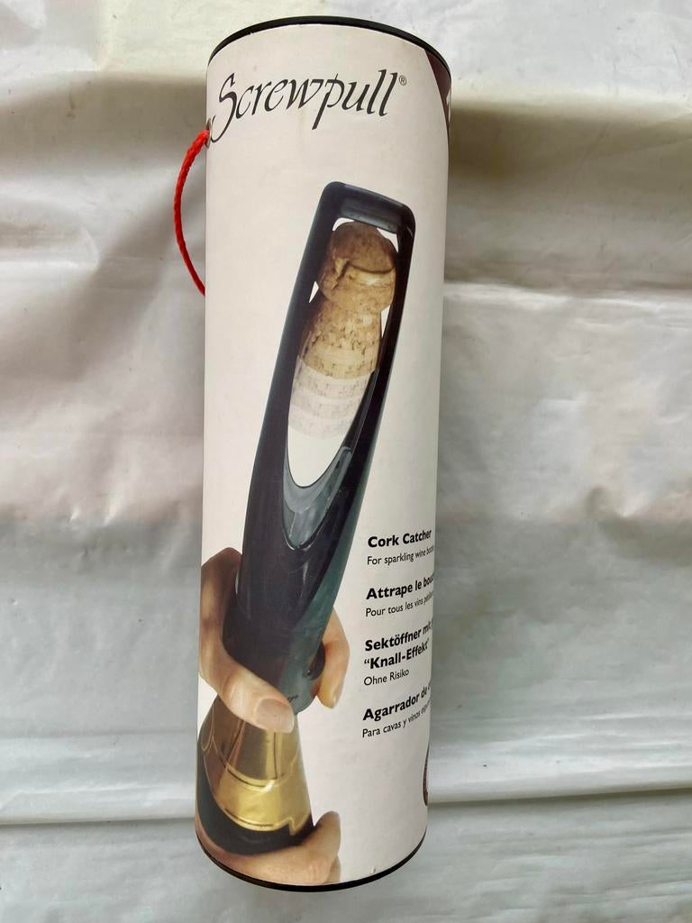 Screwpull Champagne Flesopener met Kurkvanger, Overige typen, Kunststof, Ophalen of Verzenden, Zo goed als nieuw