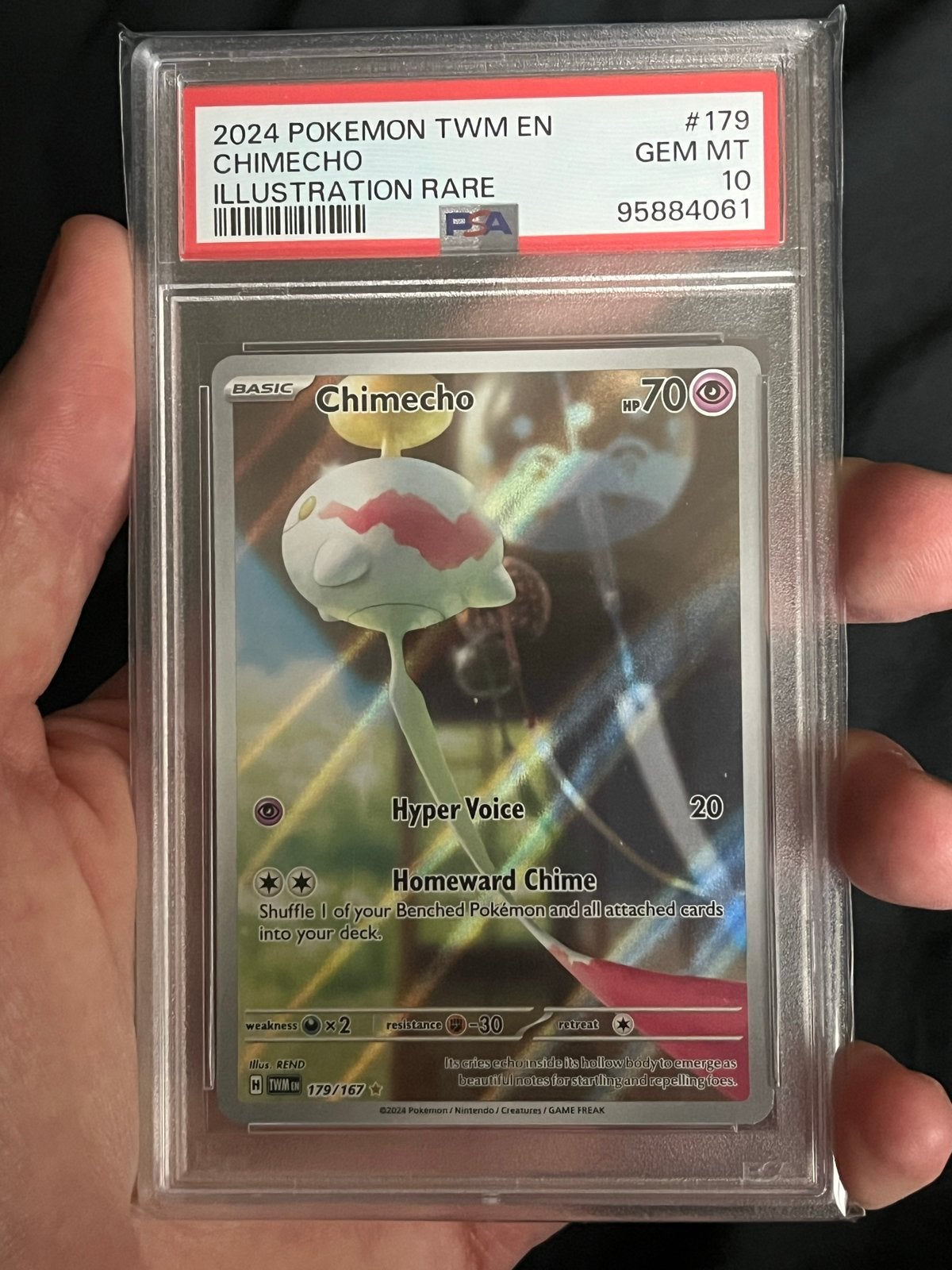 Chimecho TWM 179 PSA 10 Pokémon Kaart, Ophalen of Verzenden, Nieuw, Losse kaart
