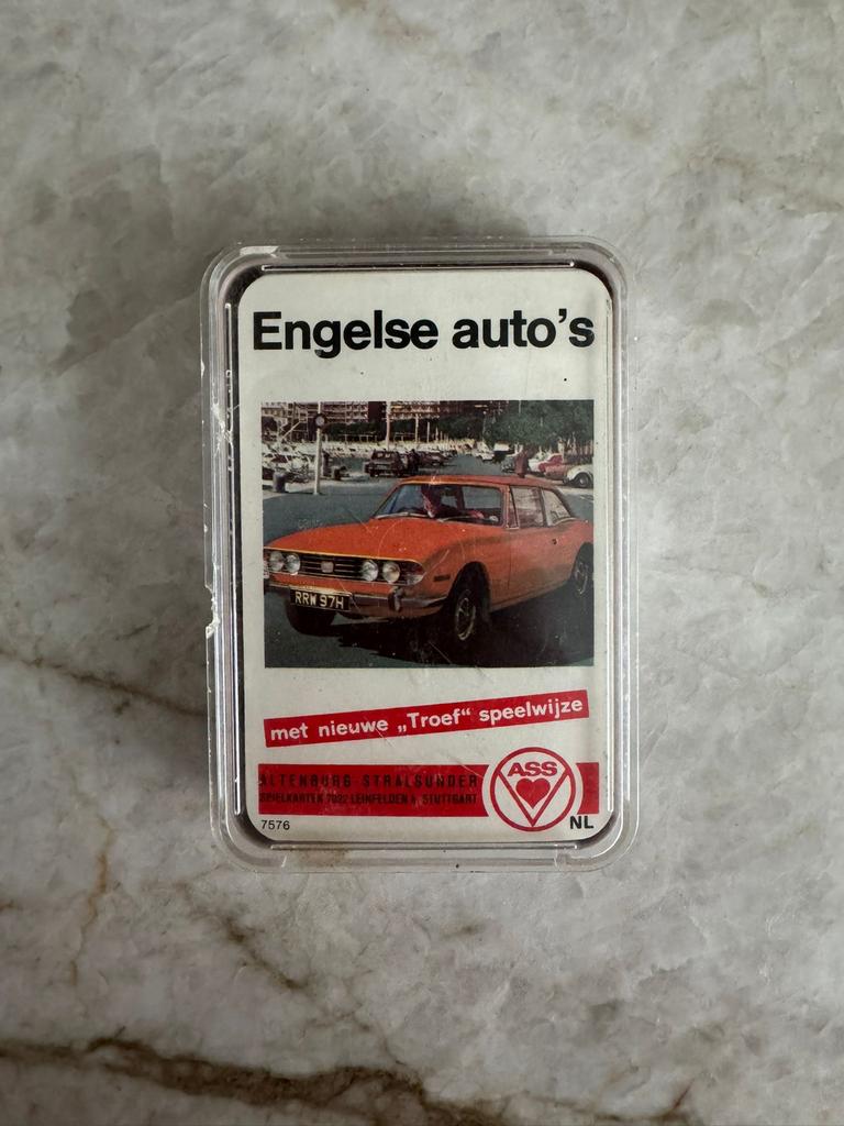 ASS Auto Troefkaarten - Engelse auto's (jaren '70), Ophalen, Gebruikt, Auto's