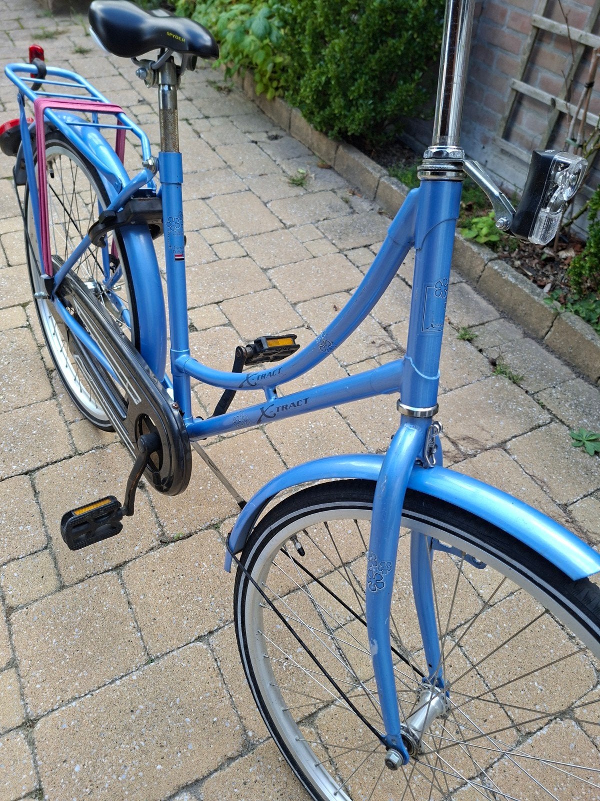 Lichtblauwe X-TRACT 24 inch meisjesfiets met lage instap, Terugtraprem, 50 tot 53 cm, Ophalen, Overige merken