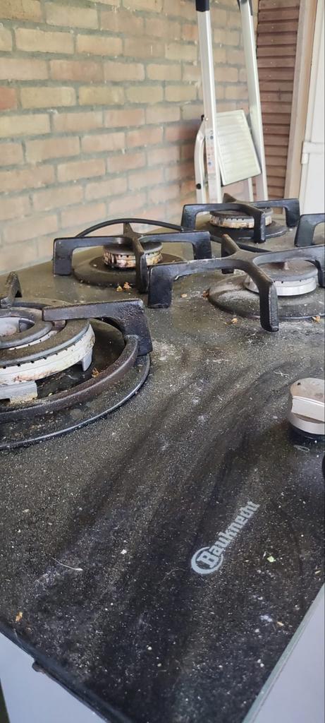Bauknecht gasfornuis inbouw met 5kookzones, Gebruikt, Gas, Vrijstaand, 4 kookzones