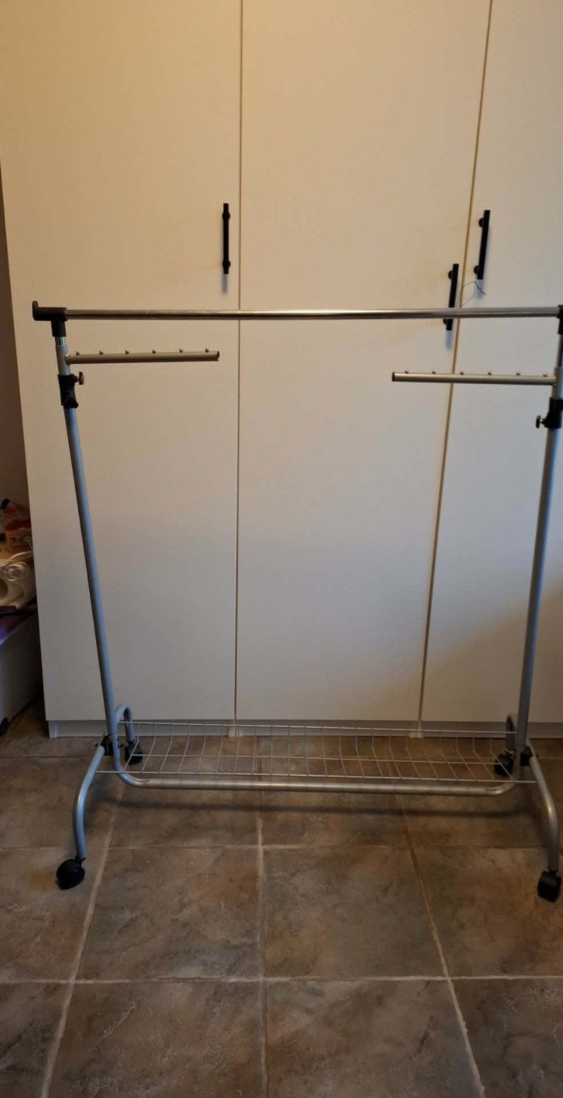 Kledingrek met extra stangen en schoenenrek, Ophalen, Gebruikt