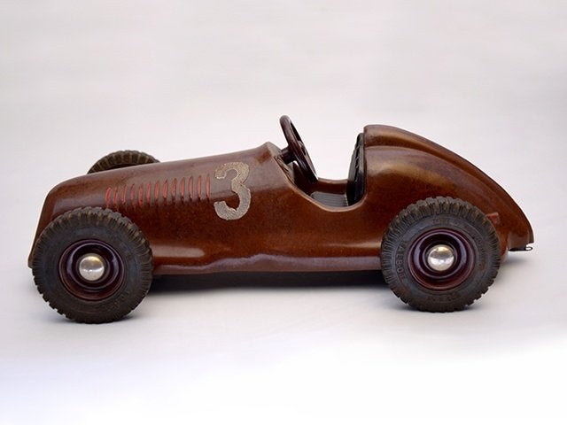 Zeldzame Sery Talbot Bakeliet Race Auto in bruin bakeliet, Antiek en Kunst, Verzenden