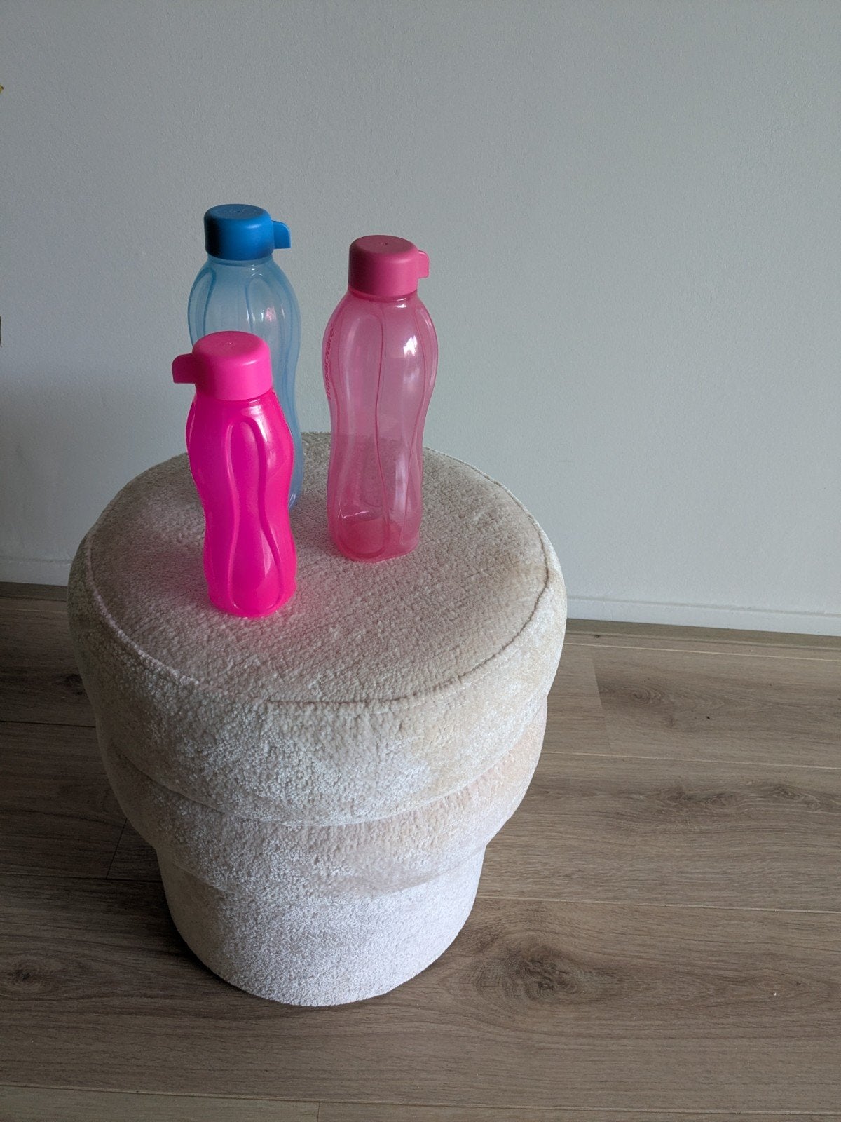 Tupperware Eco Flessen Set - Diverse Kleuren, Gebruikt, Blauw, Ophalen of Verzenden, Drinkfles