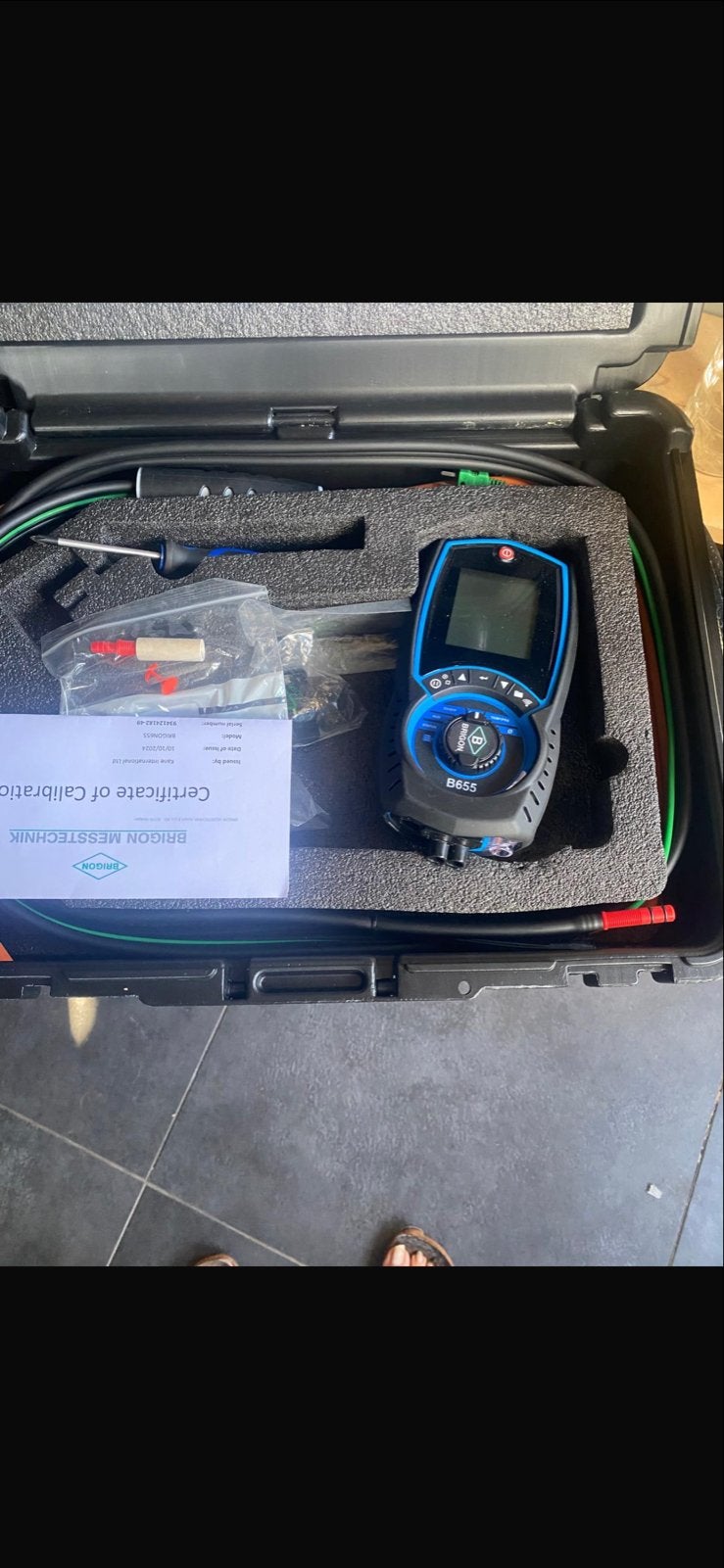 Brigon B655 Rookgasanalyser met kalibratiecertificaat, Ophalen of Verzenden, Zo goed als nieuw, Overige meters