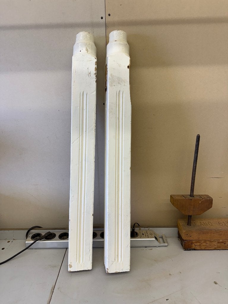 2x houten baluster / trappaal jaren 30, Doe-het-zelf en Verbouw, Ophalen, Gebruikt, Minder dan 2 meter