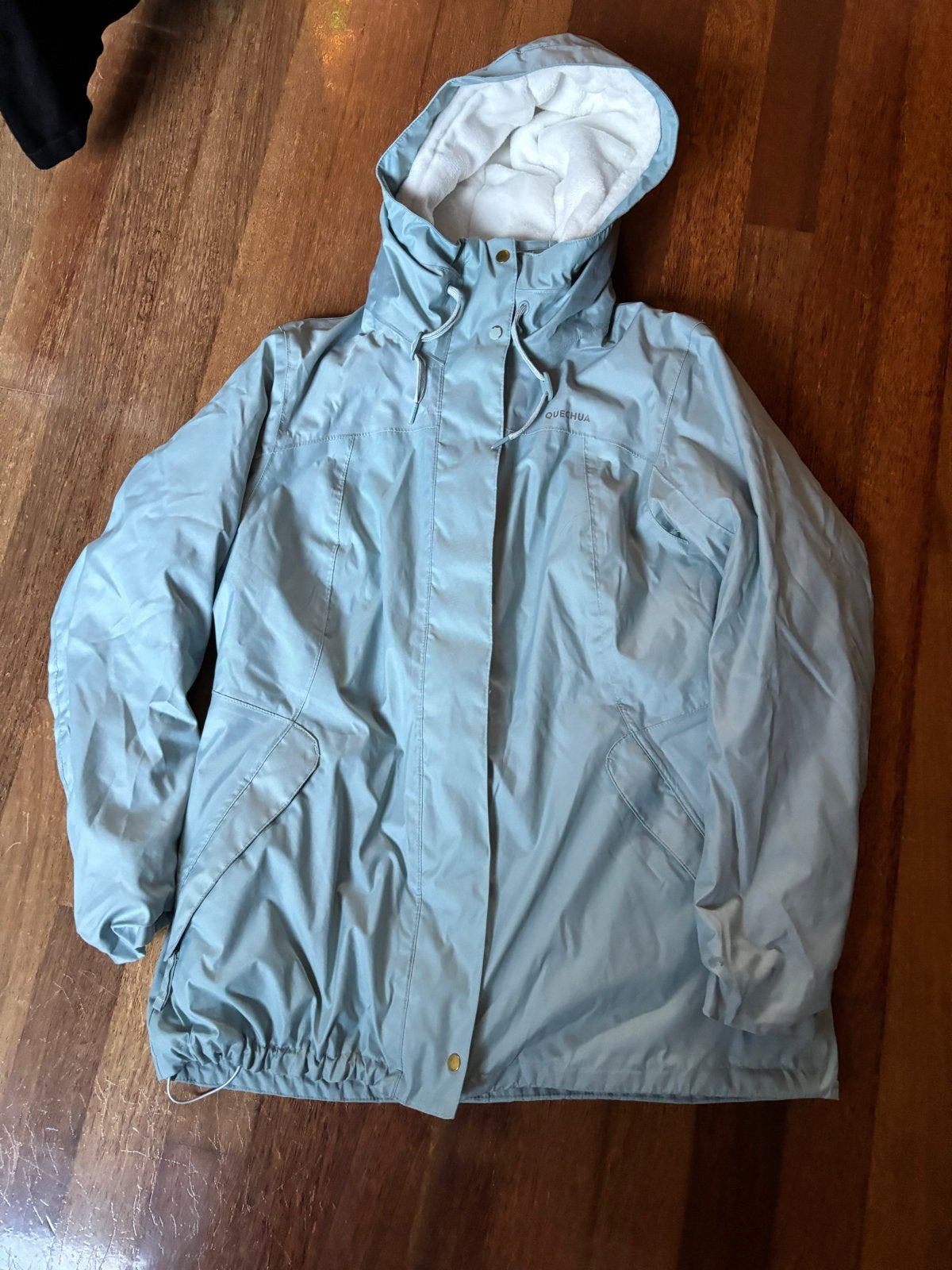 Quechua Winterjas Maat L - Lichtblauw, Ophalen of Verzenden, Gedragen, Maat 42/44 (L), Blauw
