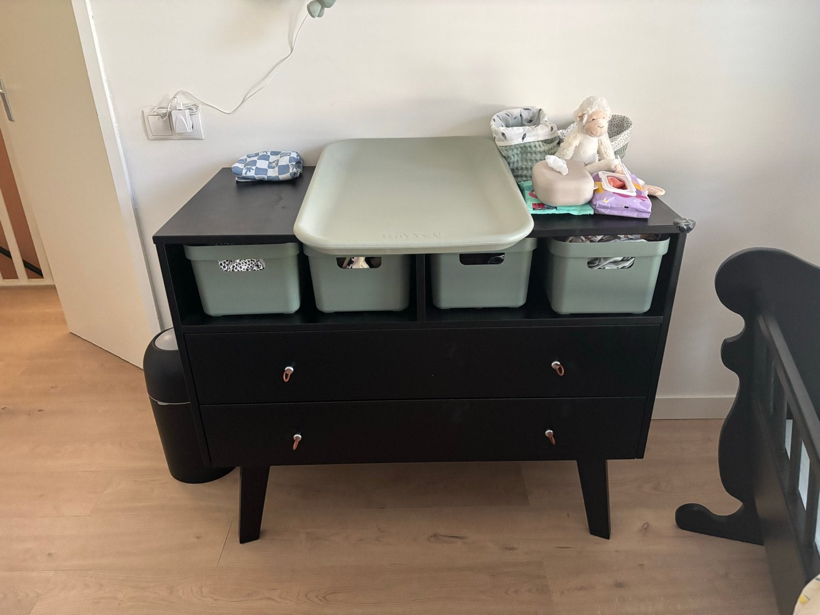 Commode Anouk Zwart - Kindercompagnie, Kinderen en Baby's, Kinderkamer | Commodes en Kasten, Ophalen, Gebruikt, 50 tot 70 cm, 100 cm of meer
