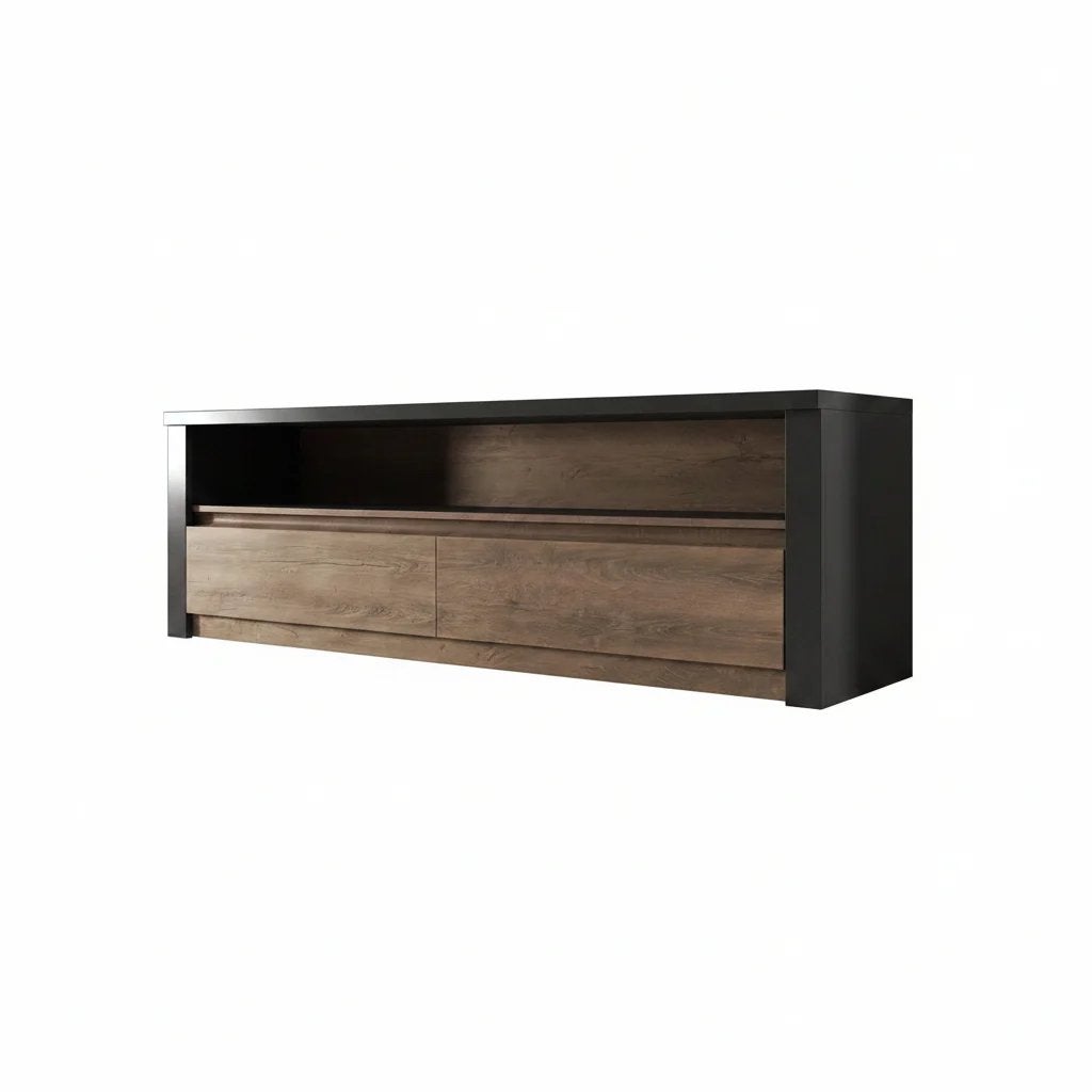 Meubella Monaco TV-meubel, dressoir en vitrinekast set, Gebruikt, Ophalen of Verzenden, 200 cm of meer, Met lade(s)